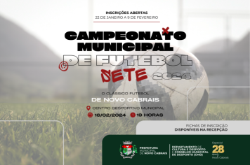 Inscrições para o Campeonato de Futebol Sete iniciam na segunda (22)