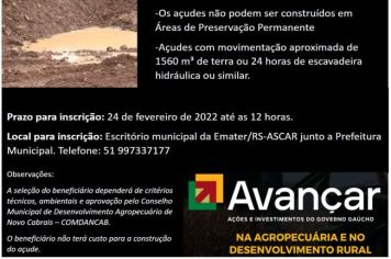 AVANÇAR RS AÇUDES