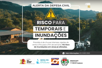 RS em alerta devido a temporais e chuvas intensas