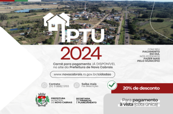IPTU 2024: pagamento de cota única com desconto de 20% encerra dia 31/05