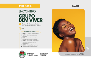 Grupo Bem Viver apresenta sua agenda de abril 