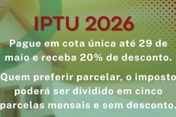 Contribuinte tem dez dias para quitar IPTU com desconto em Novo Cabrais