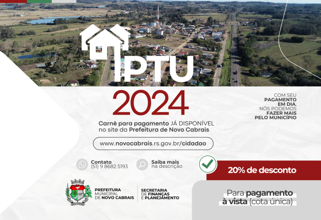 IPTU 2024: pagamento de cota única com desconto de 20% encerra dia 31/05