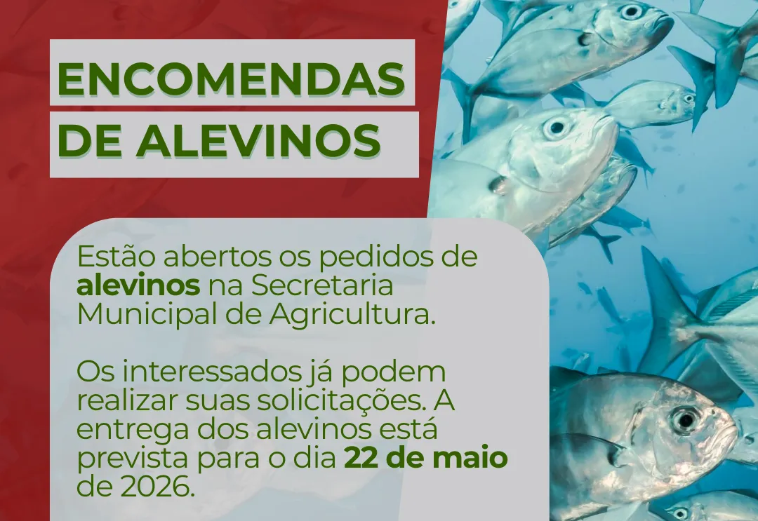 Aberto os pedidos de encomendas de alevinos 