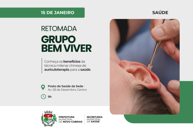 Saúde convida para evento de retomada do Grupo Bem Viver 